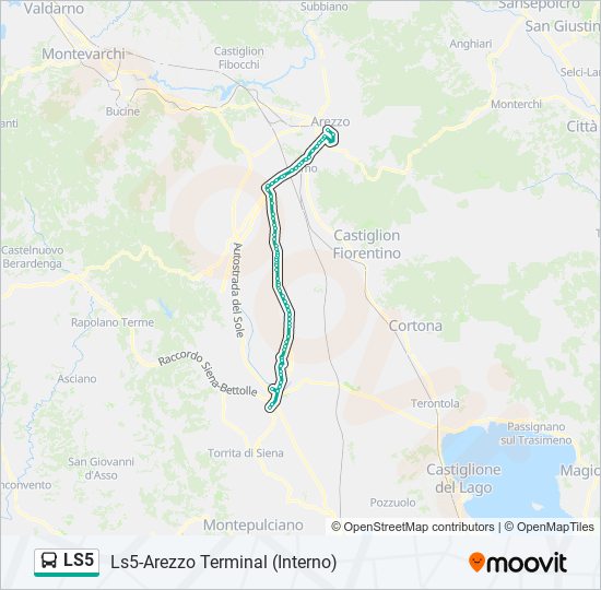 ls5 Route Schedules Stops Maps Ls5 Arezzo Terminal Interno