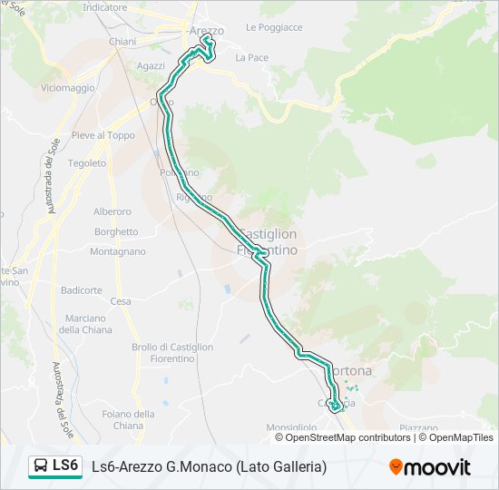 ls6 Route Schedules Stops Maps Ls6 Arezzo G.Monaco Lato