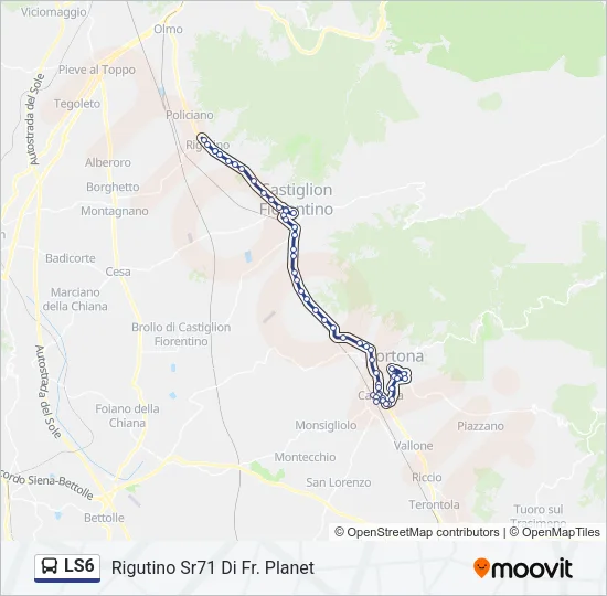 LS6 Bus Line Map