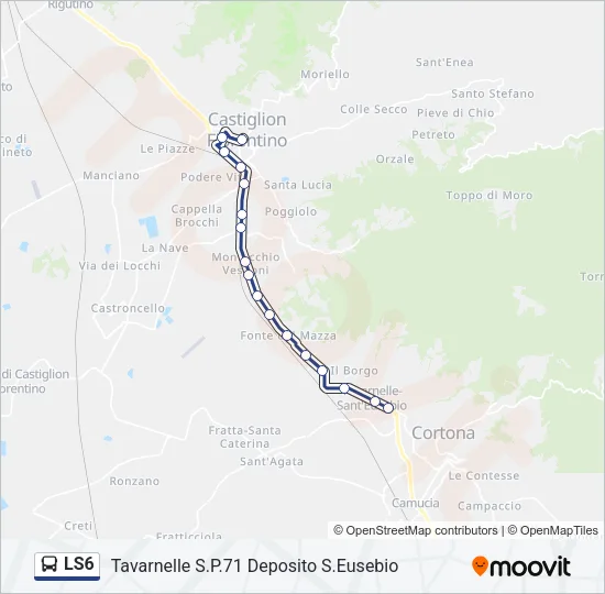 LS6 Bus Line Map
