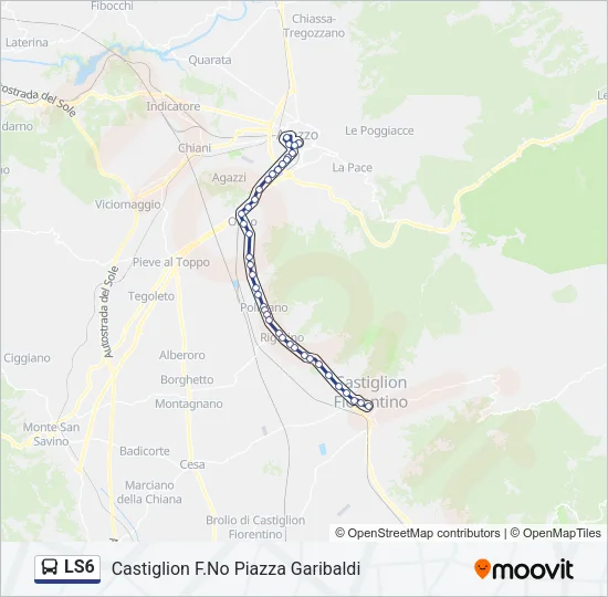 LS6 Bus Line Map