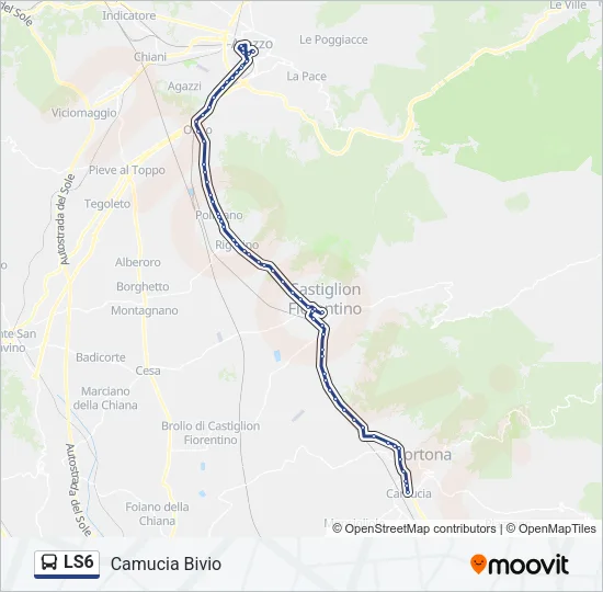 LS6 Bus Line Map