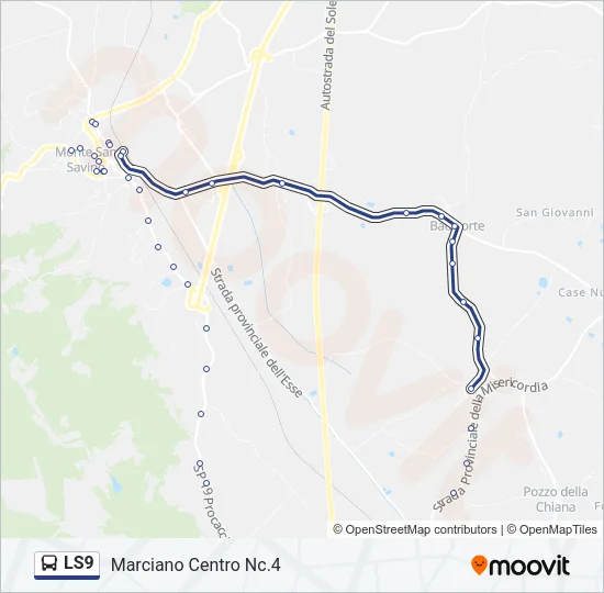 LS9 Bus Line Map