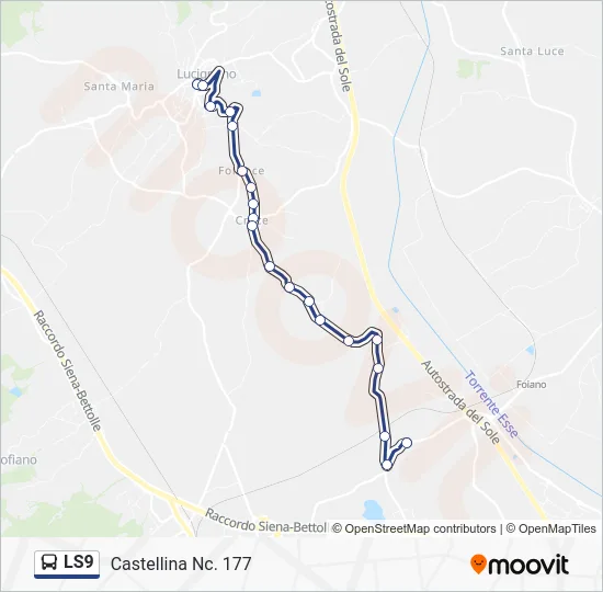 LS9 Bus Line Map