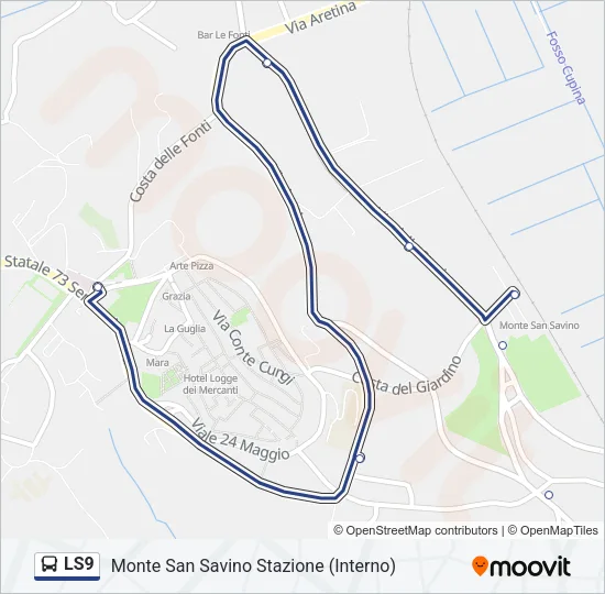 LS9 Bus Line Map