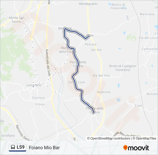 LS9 Bus Line Map