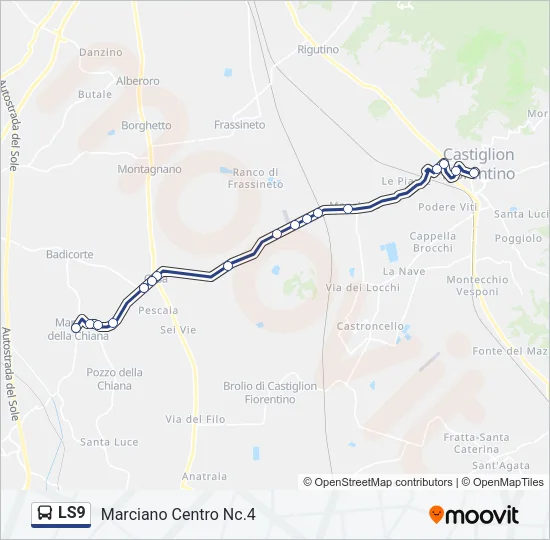 LS9 Bus Line Map