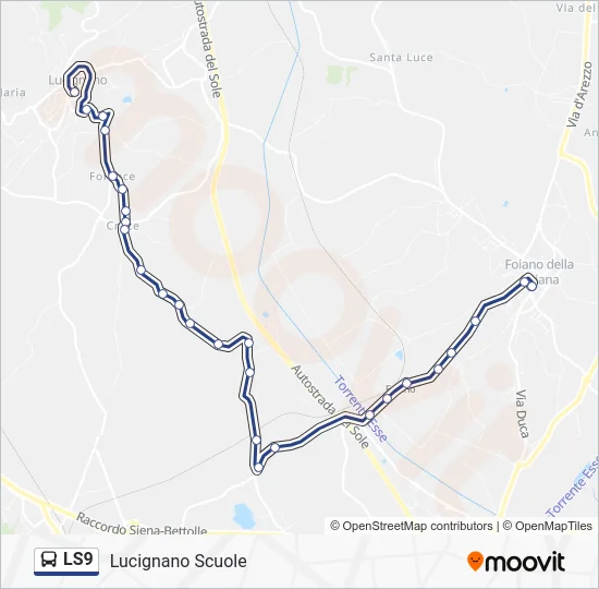 LS9 Bus Line Map