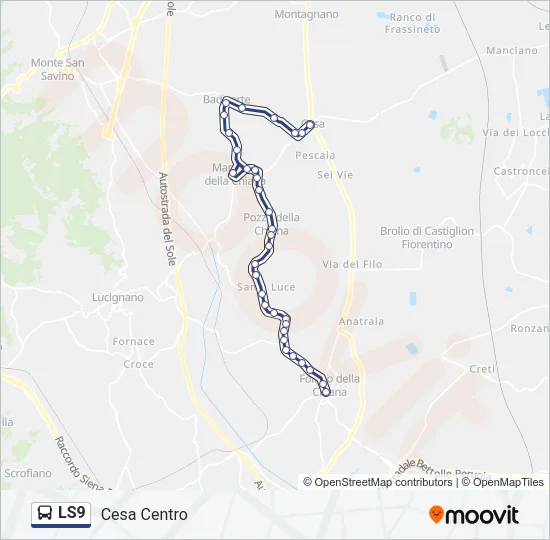 LS9 Bus Line Map