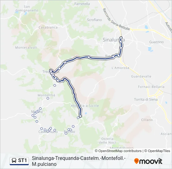 ST1 Bus Line Map