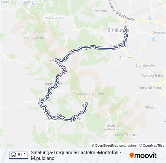 ST1 bus Line Map