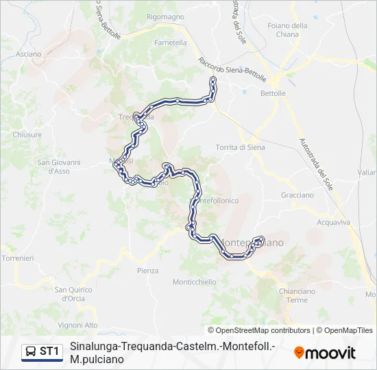 ST1 Bus Line Map