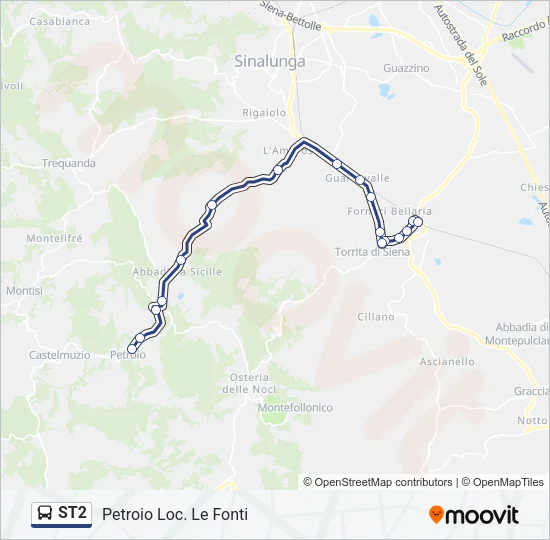 ST2 Bus Line Map