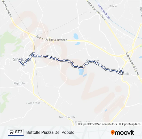 ST2 Bus Line Map