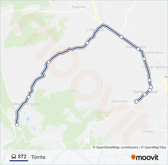 ST2 Bus Line Map