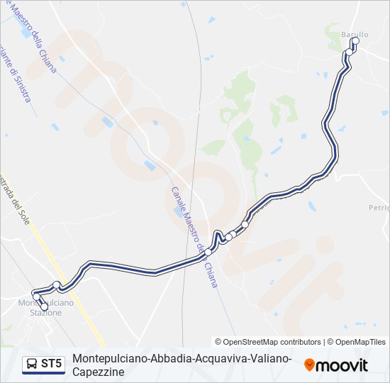 ST5 bus Line Map