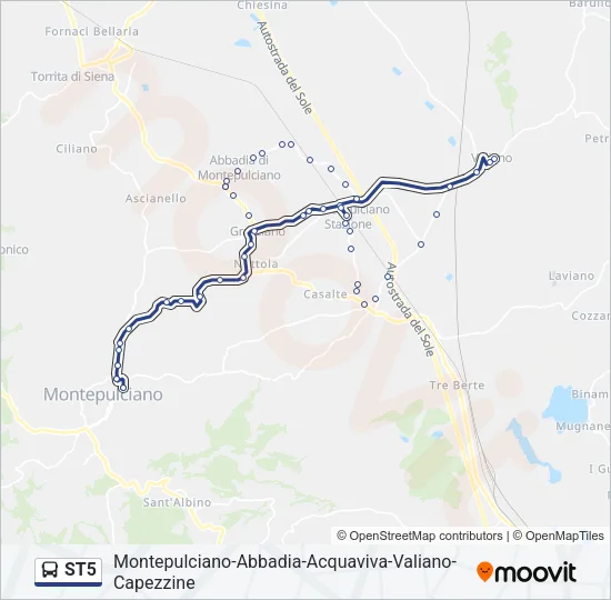 ST5 Bus Line Map