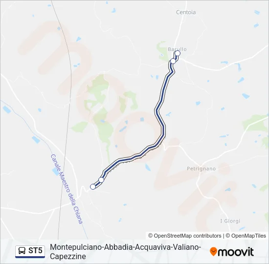 ST5 Bus Line Map