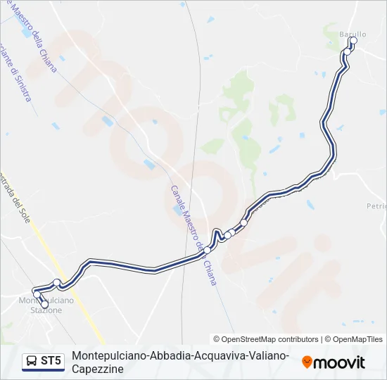 ST5 Bus Line Map