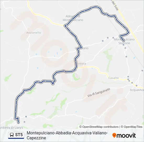 ST5 Bus Line Map