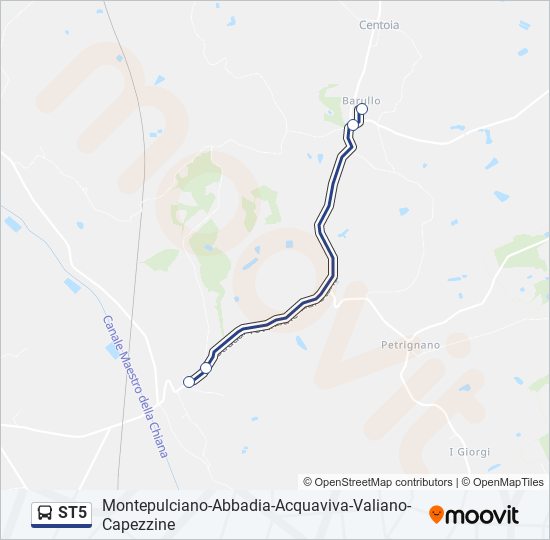 ST5 bus Line Map