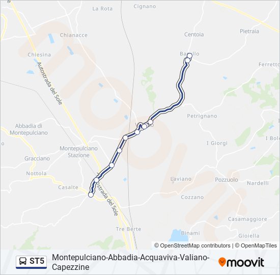 st5 Route Schedules Stops Maps St5 Acquaviva Via Vittorino 9