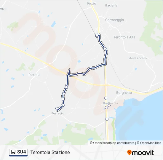 SU4 Bus Line Map