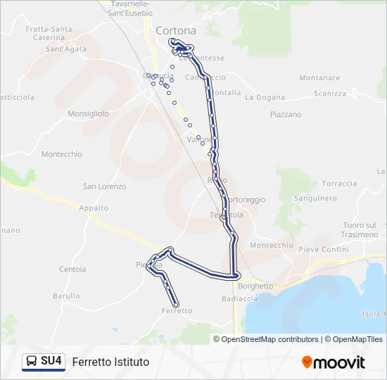 SU4 Bus Line Map