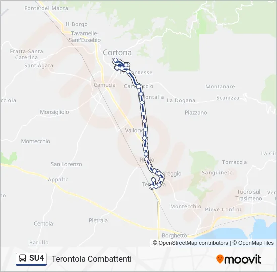 SU4 Bus Line Map