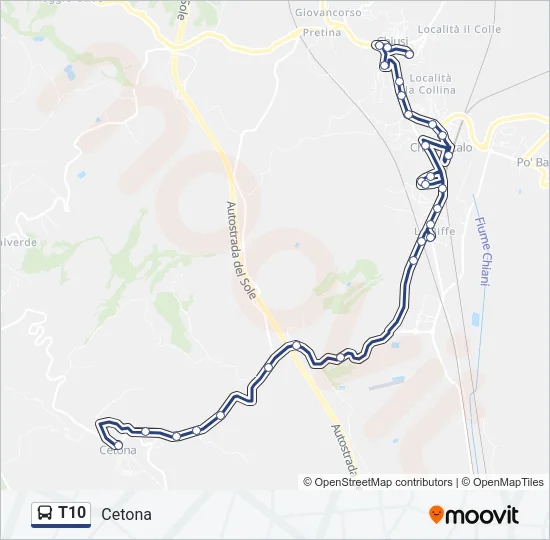 T10 Bus Line Map
