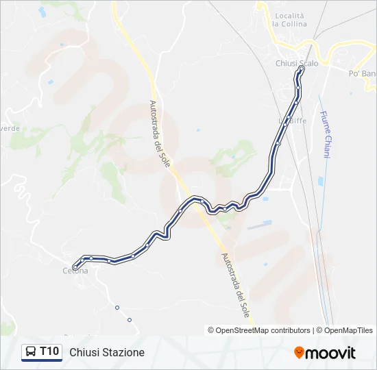T10 Bus Line Map