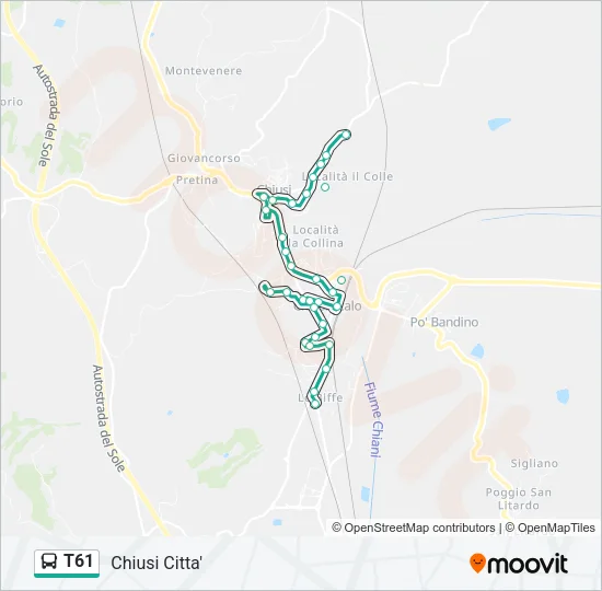 T61 Bus Line Map