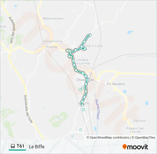 T61 Bus Line Map