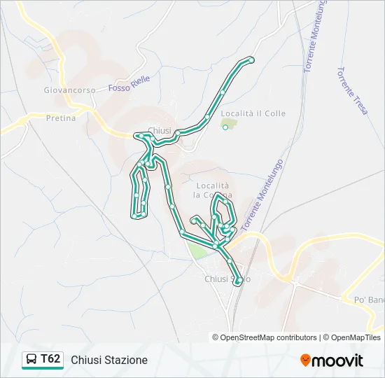 T62 Bus Line Map