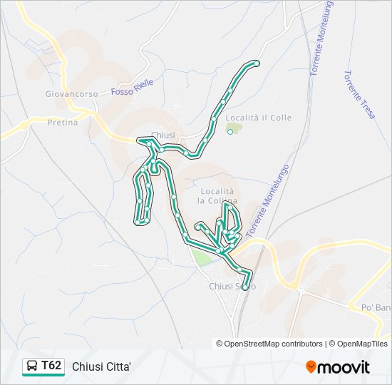 T62 bus Line Map