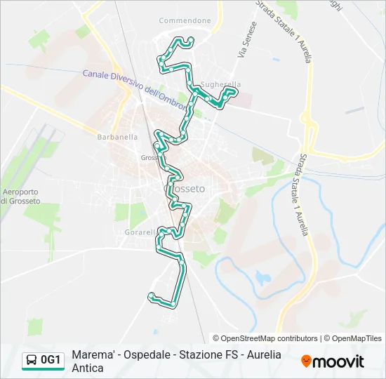 0G1 Bus Line Map