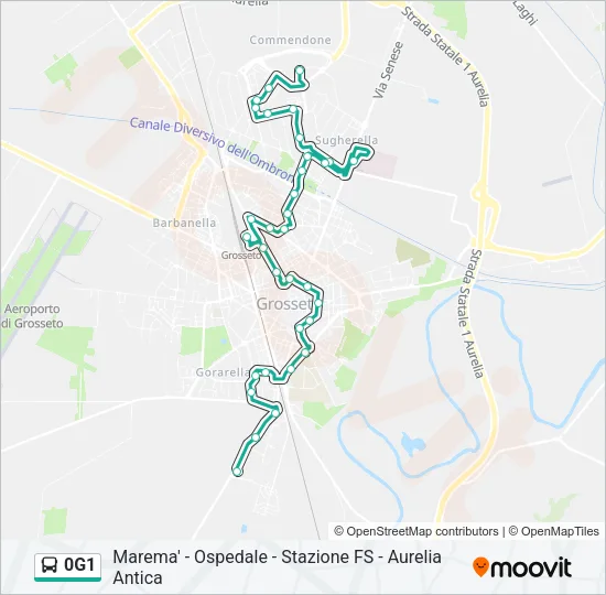 0G1 Bus Line Map