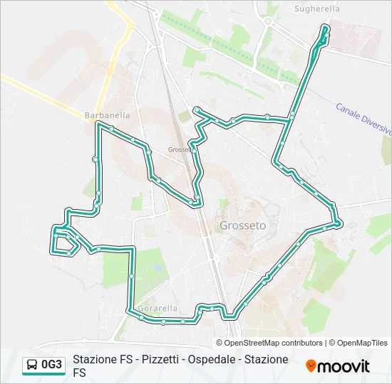 0G3 Bus Line Map