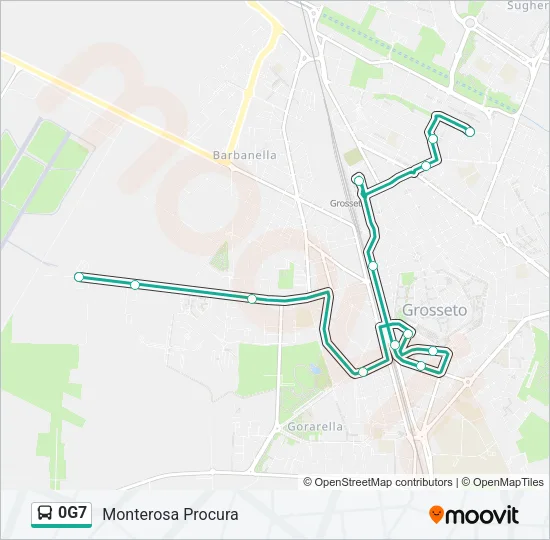 0G7 Bus Line Map
