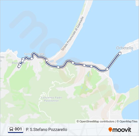0O1 Bus Line Map