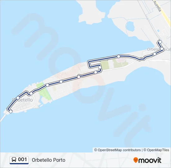 0O1 Bus Line Map