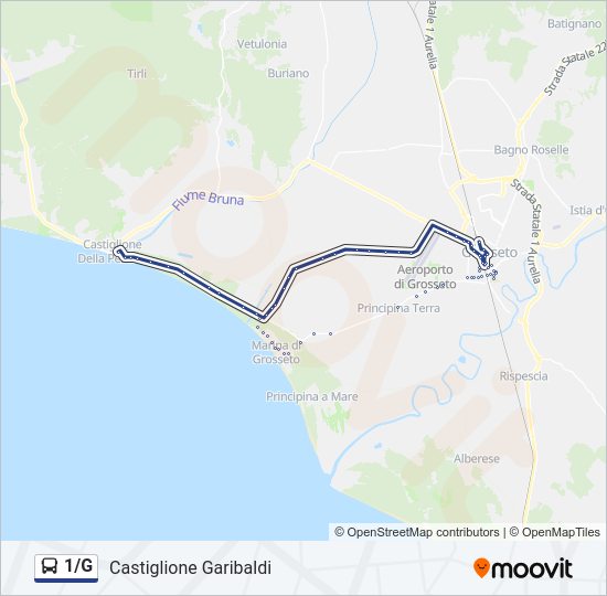 1/G bus Line Map