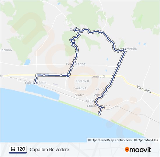 12O bus Line Map