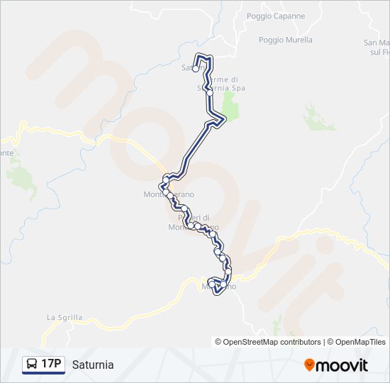 17P bus Line Map