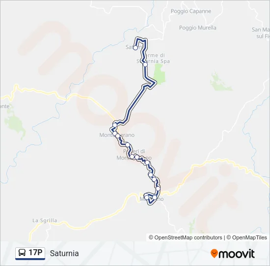 17P Bus Line Map