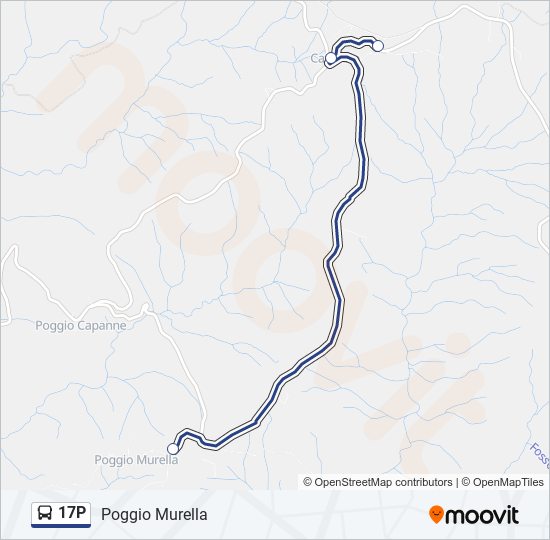 Percorso linea bus 17P