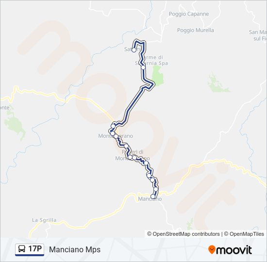 Percorso linea bus 17P