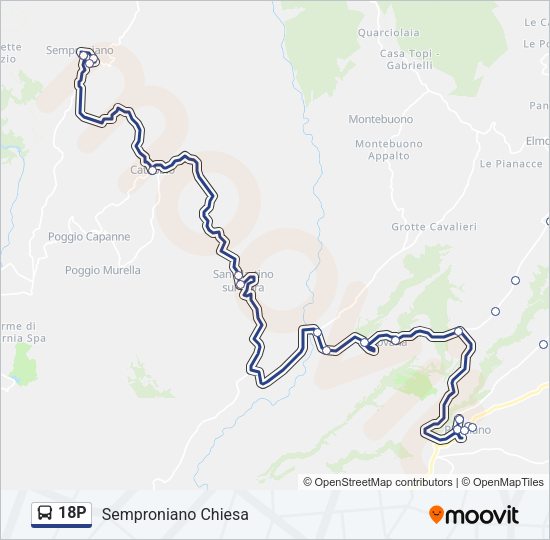 18P Bus Line Map