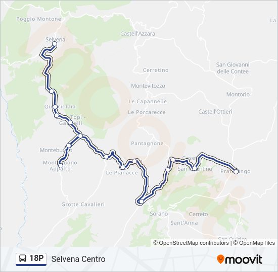 18P Bus Line Map