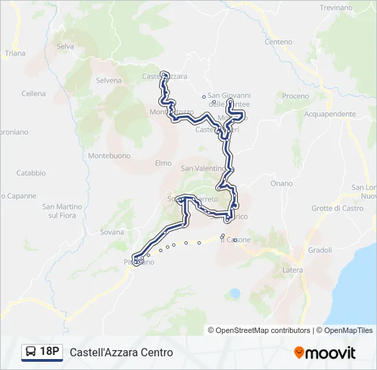 18P Bus Line Map